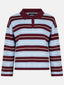 Knitted Top Balou | Light blue/burgundy