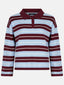SAMPLE Knitted Top Balou | Light blue/burgundy