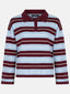 SAMPLE Knitted Top Balou | Light blue/burgundy