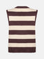 Knitted top Judith | Brown/ecru