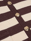 Knitted top Judith | Brown/ecru
