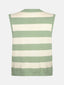 Knitted top Judith | Sage green/ecru