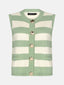 Knitted top Judith | Sage green/ecru