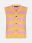 Knitted top Judith | Yellow/pink