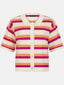 Knitted top Miranda | Berry pink/soft orange