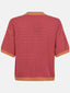 Knitted top Natas | Berry pink/soft orange