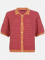 Knitted top Natas | Berry pink/soft orange