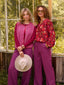 SAMPLE Knitted Top Devina | Fuchsia purple/red
