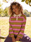 SAMPLE Knitted Top Balou | Green/pink