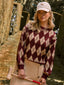 Knitted sweater Delilah | Dark cherry