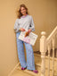 Pants Zola | Turquoise flower