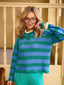 Knitted top Agnes | Blue/sea green