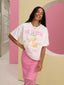 T-shirt Cocktail club | Pink/green