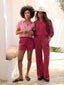 MUSTER Kurzarmkleid Anita | Weinrot