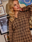 Blouse Isa | Brown check