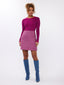 Knitted top Devina | Fuchsia purple/blue