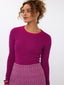 Knitted top Devina | Fuchsia purple/blue