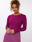 Knitted top Devina | Fuchsia purple/blue