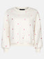 SAMPLE Sweater Hearts | Ecru/pink