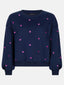 Sweater Hearts | Navy/fuchsia purple