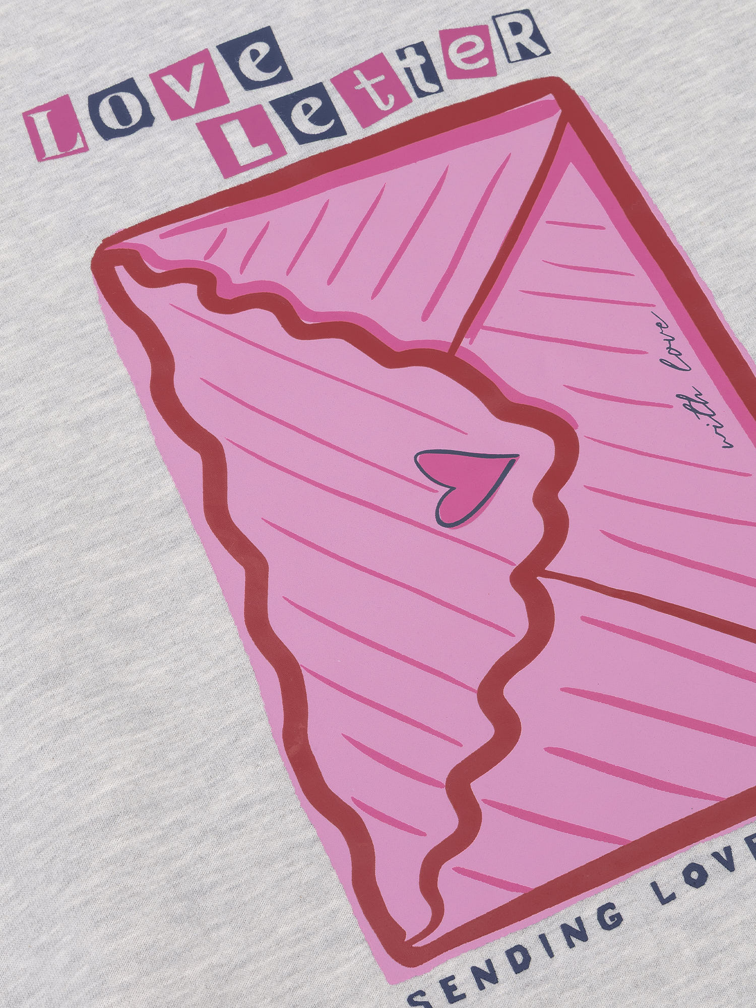 Sweater Love letter | Grey melange – Ydence