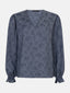 SAMPLE Top Pauline | Denim flower