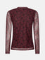 Top Willemijn | Burgundy flower