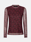Top Willemijn | Burgundy flower