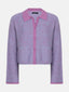 SAMPLE Knitted top Demi | Violet/turquoise melange