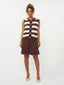 Knitted top Judith | Brown/ecru