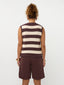 Knitted top Judith | Brown/ecru