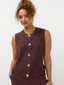 Knitted top Mona | Brown