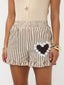 Short Lynn | Brown stripe