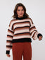 Knitted Sweater Meggie | Black/camel/ecru