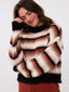 Knitted Sweater Meggie | Black/camel/ecru