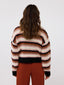 Knitted Sweater Meggie Black/camel/ecru