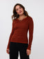 SAMPLE Knitted top Devina | Black/brick