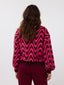 Knitted Sweater Blaise Burgundy/pink