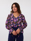 SAMPLE Blouse Eline | Navy flower