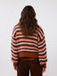 Knitted Sweater Meggie Camel/navy/soft pink