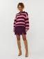 SAMPLE Knitted top Balou | Aubergine/coral pink