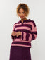 SAMPLE Knitted top Balou | Aubergine/coral pink