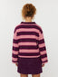 SAMPLE Knitted top Balou | Aubergine/coral pink