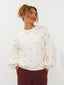 SAMPLE Sweater Hearts | Ecru/pink