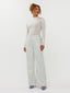 Gestricktes Top Lotte | Ecru/Silber