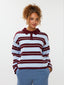 SAMPLE Knitted Top Balou | Light blue/burgundy