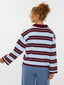 Knitted Top Balou | Light blue/burgundy