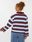 SAMPLE Knitted Top Balou | Light blue/burgundy