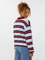 SAMPLE Knitted Top Balou | Light blue/burgundy