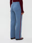 Pants Zizi | Denim blue/burgundy